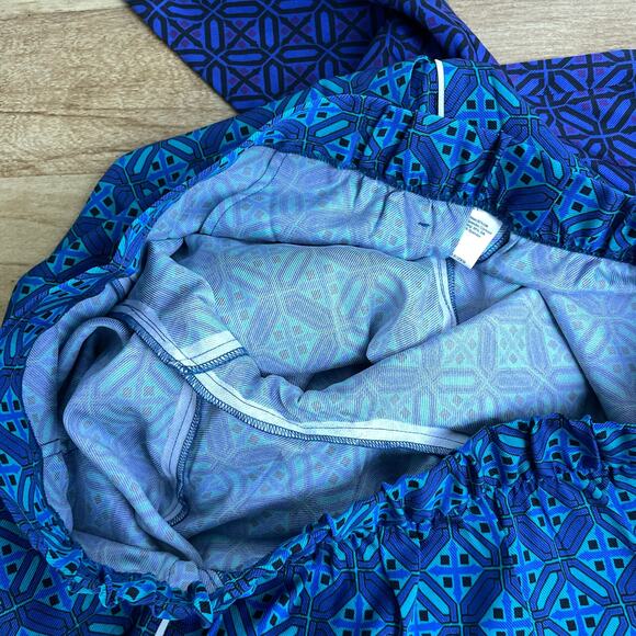 St John Size Medium Ankle Pants Blue Silk Blend Pull On Pockets Twill Stretch - Picture 8 of 10